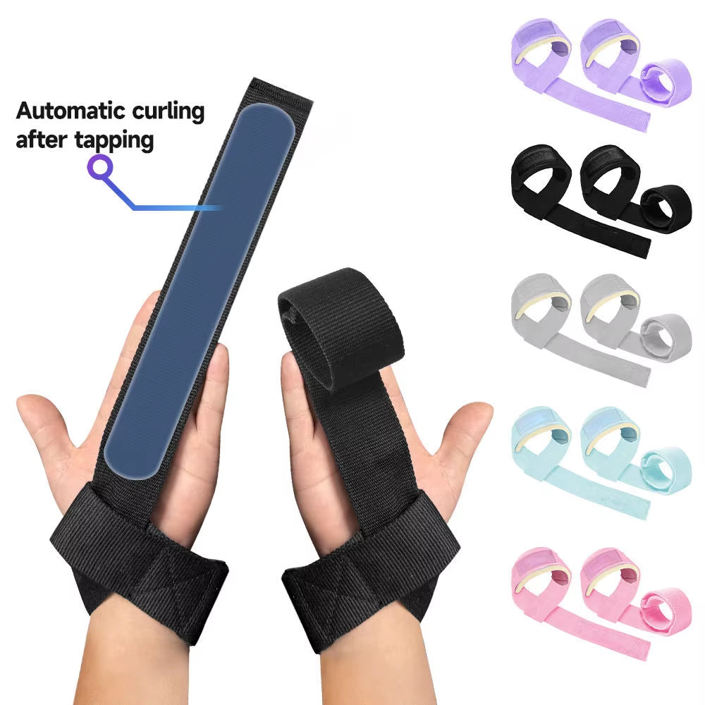 Innovation Automatic Curling Weightlifting Straps Professional Self Wrapping Gym Straps for Deadlifts Heavy Rows Pro