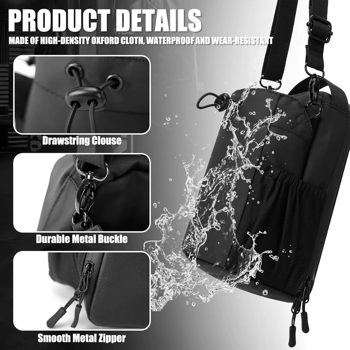Magnetic Gym Bag for Sport Sling Botte Atachmenti Water Boleholder Gym Pouch Crossbody Bag for Travel Magnetic Gym Bag