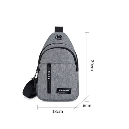 Men'S 600D Oxford Waterproof Crossbody Outdoor Sport Travel Chest Bag Casual Multifunction Phone Sling Bag Custom LOGO 10 PCSS