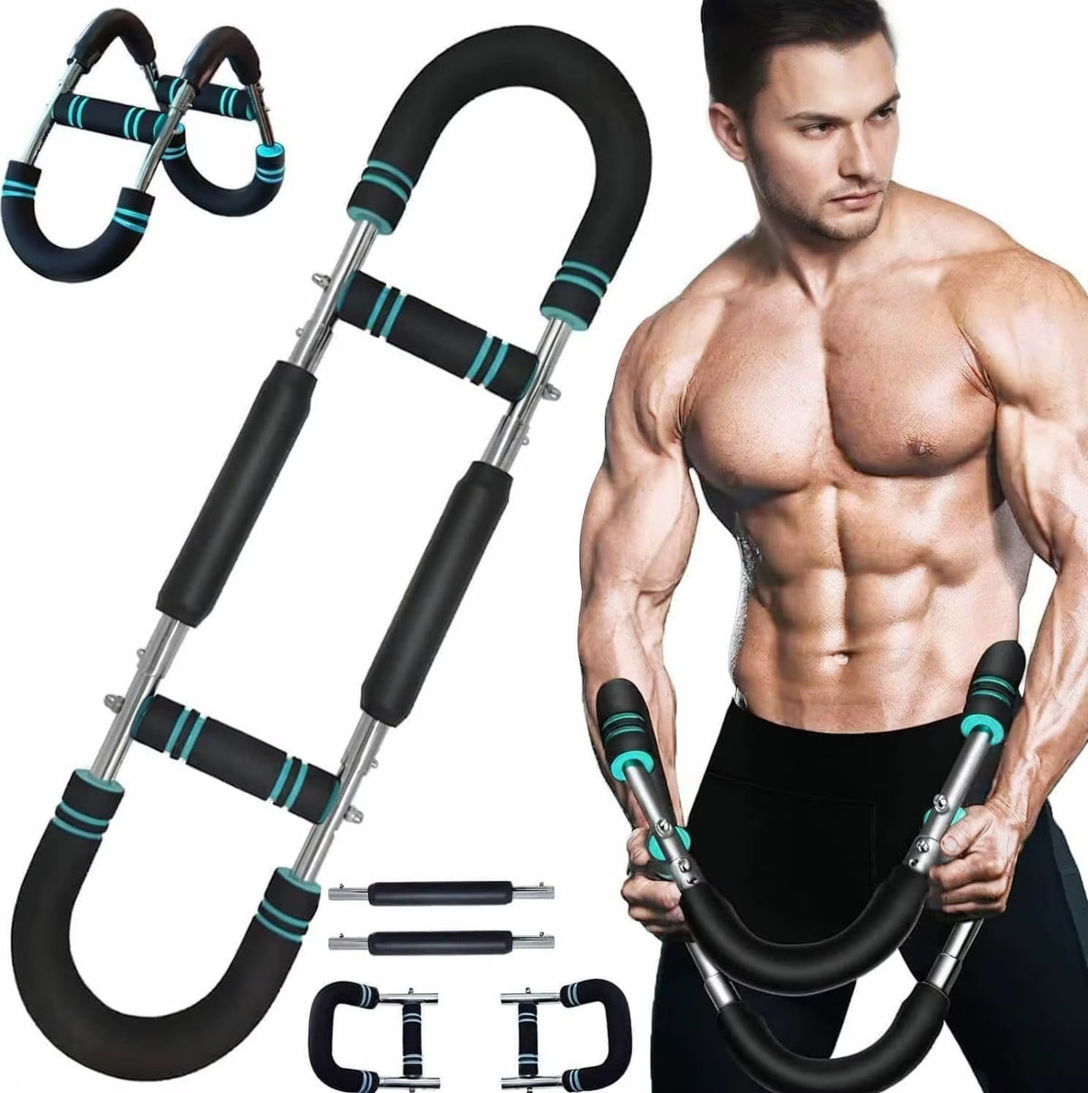 Adjustable 40-100Lb Chest Trainer Workout Equipment Triceps & Shoulder Workout Twister Arm Trainer