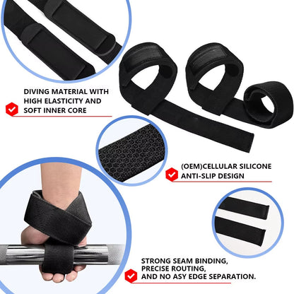 Innovation Automatic Curling Weightlifting Straps Professional Self Wrapping Gym Straps for Deadlifts Heavy Rows Pro