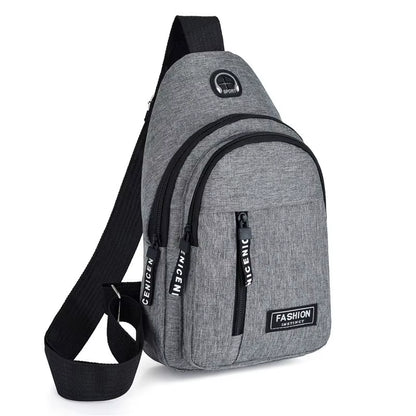 Men'S 600D Oxford Waterproof Crossbody Outdoor Sport Travel Chest Bag Casual Multifunction Phone Sling Bag Custom LOGO 10 PCSS