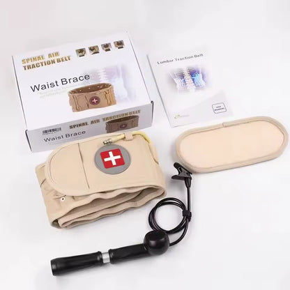 Decompression Back Belt Waist Massager for Back Pain Relief Spinal Lumbar Inflatable Traction Device Air Waist Support Brace