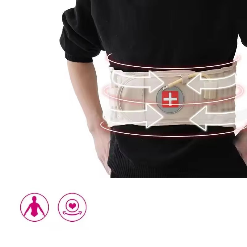 Decompression Back Belt Waist Massager for Back Pain Relief Spinal Lumbar Inflatable Traction Device Air Waist Support Brace
