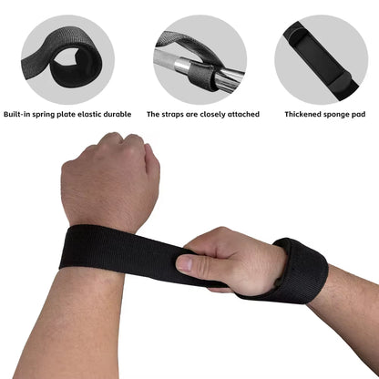 Innovation Automatic Curling Weightlifting Straps Professional Self Wrapping Gym Straps for Deadlifts Heavy Rows Pro