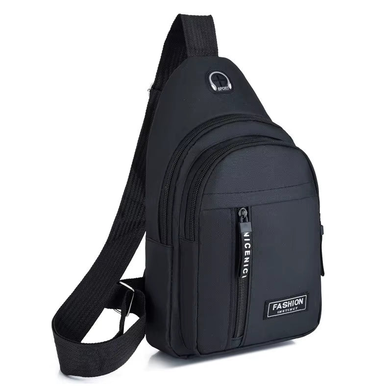 Men'S 600D Oxford Waterproof Crossbody Outdoor Sport Travel Chest Bag Casual Multifunction Phone Sling Bag Custom LOGO 10 PCSS