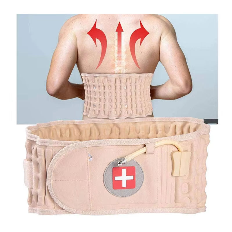 Decompression Back Belt Waist Massager for Back Pain Relief Spinal Lumbar Inflatable Traction Device Air Waist Support Brace