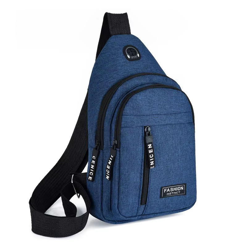 Men'S 600D Oxford Waterproof Crossbody Outdoor Sport Travel Chest Bag Casual Multifunction Phone Sling Bag Custom LOGO 10 PCSS