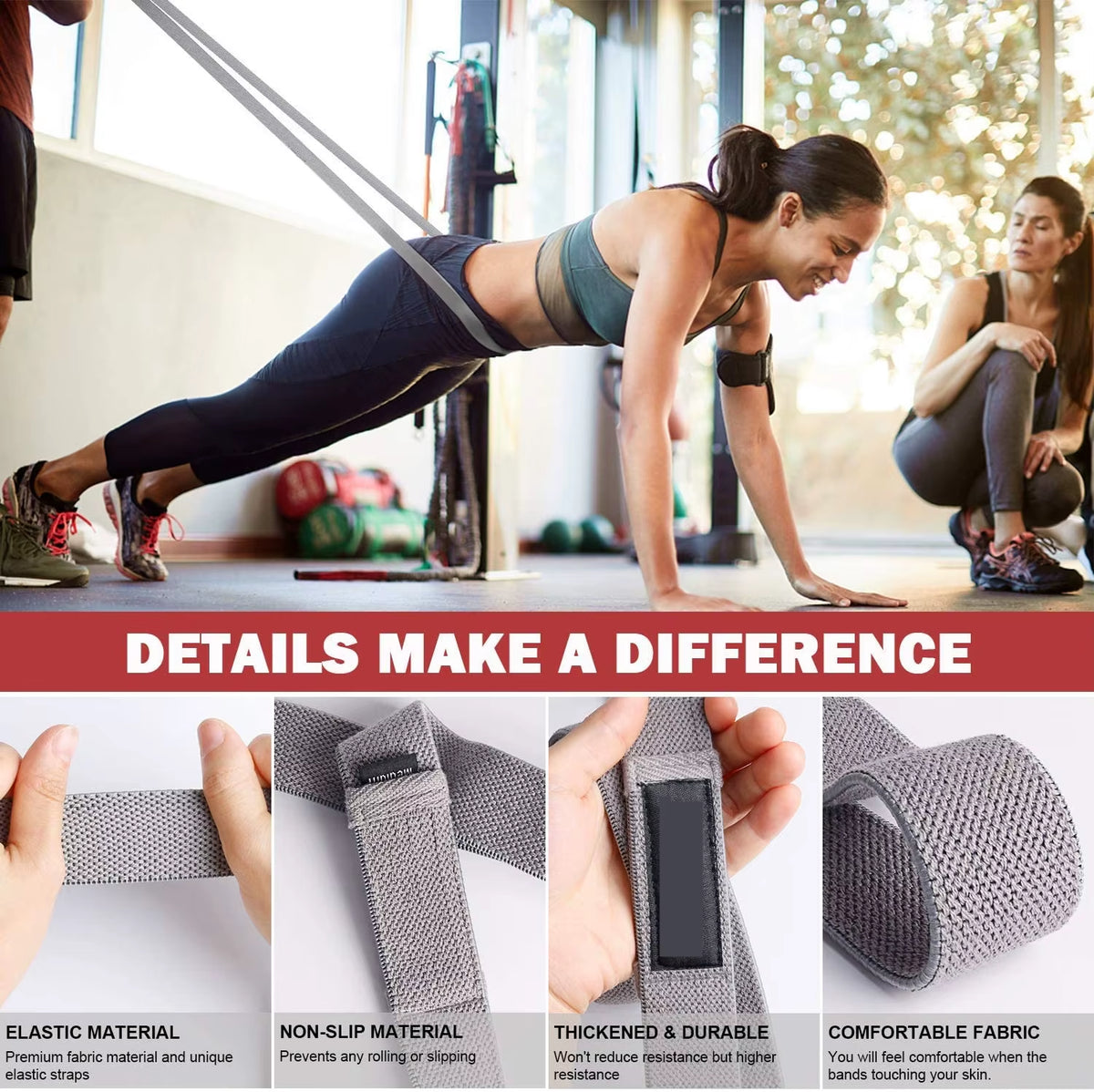 Fitness Long Resistance Bands Workout Fabric Elastic Booty Bands Set Pull up Woman Assist Leg Exercise Gym Equipment for Home